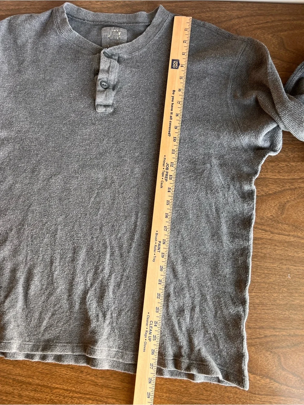 VTG Y2K J Crew Heavyweight Waffle Knit Thermal Henley Shirt XXL Rugged Gorpcore